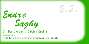 endre saghy business card